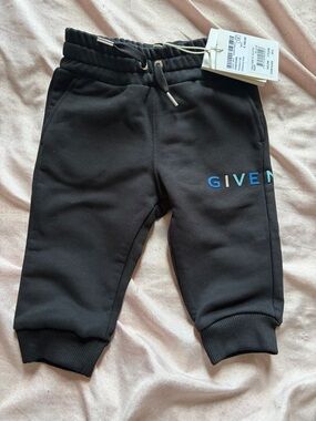 Givenchy Black Kids Sweatpants with Multicolor Logo